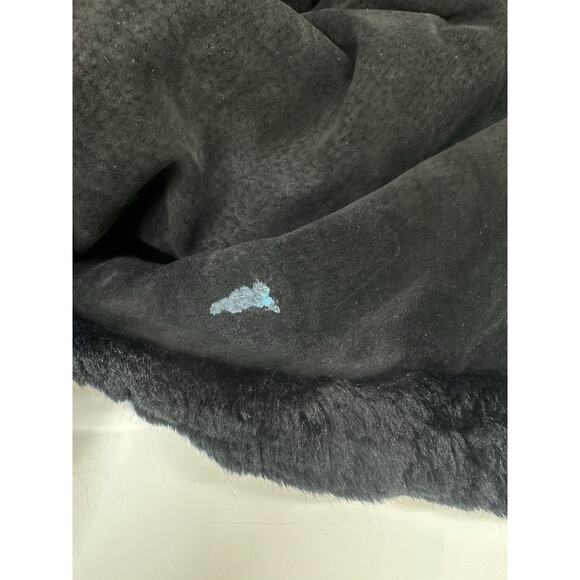 Baby Phat Womens Jacket Size Small Black Leather Faux Fur Lined Hooded ZipUp Y2K - Picture 13 of 14